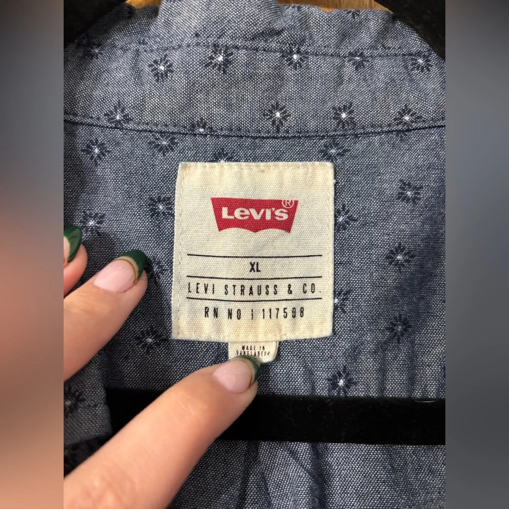 Levi's Blue Patterned Casual Shirt